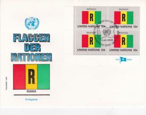 1980 United Nations Flags of the Nations Rwanda FDC Unadressed VGC