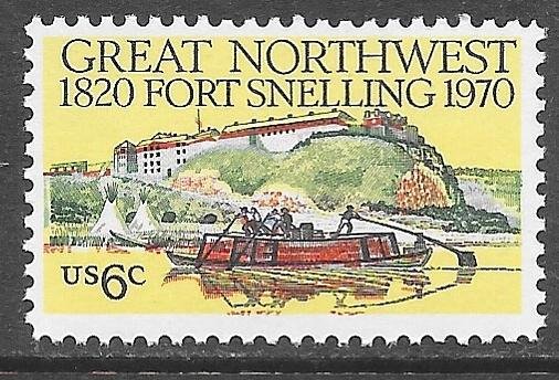 USA 1409: 6c Fort Snelling Keelboat and Tepees, MNH, VF