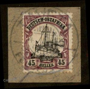 Germany E Africa TAVETA FELDPOST Deutsche Ost-Afrika DOA Wmk Sm Yacht 77924