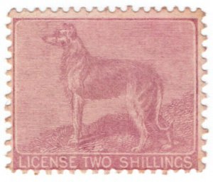 (I.B) George V Revenue : Ireland Dog Licence 2/- (1914)