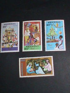 ​SENEGAL STAMP:1977- NOEL'77 CHRISTMAS STAMPS MNH SET. VERY FINE