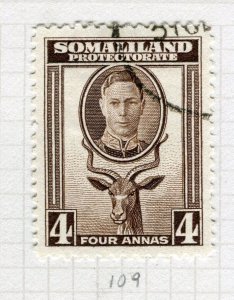 SOMALILAND; 1942 early GVI pictorial issue fine used 4a. value