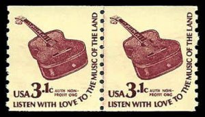 U.S.#1613 Guitar 3.1 Coil Line Pair, MNH.