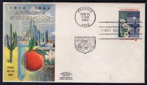 US 1192 Arizona Phoenix Philatelic Label FDC