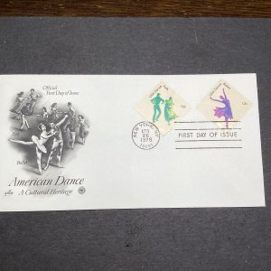 AMERICAN DANCE -FDC-ARTCRAFT - APR 26 1978 NEW YORK NY CHOICE Of 1