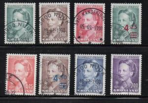 Greenland Sc 214-229 Queen Margrethe long stamp set used