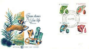 Australia 1973 FDC - Gem Stones and Sea Life - F28125