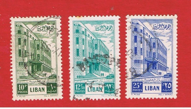 Lebanon #271-273  VF used  Post Office  Free S/H