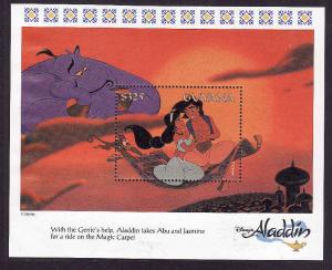 Disney-Guyana-Sc #2764-Unused NH sheet-1993-Abu,Jasmine & A