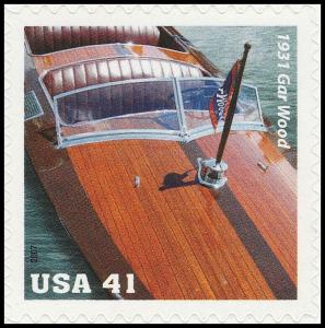US 4163 Speedboats 1931 Gar Wood 41c single (1 stamp) MNH 2007