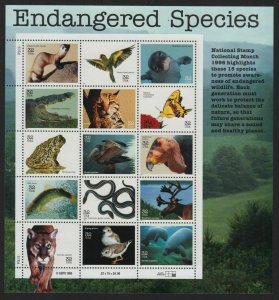 1995 Endangered Species Sc 3105 MNH 32¢ full mint sheet of 15 different designs