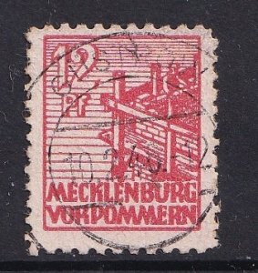 German Democratic Republic Mecklenburg  #12N21  used 1946  12pf white paper