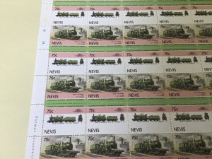 Nevis Nord L’Outrance  Railway Locomotive Train MNH full  stamps sheet 49525