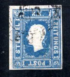 Austria #P5   VF, Used, blue, type 1,   CV $625.00   ...   0351844