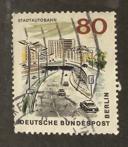 Germany, Berlin 1965 Scott 9N231 used - 80pf, New Berlin,  StadtAutobahn