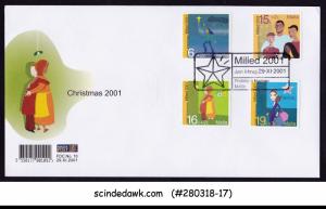 MALTA - 2001 CHRISTMAS - 4V - FDC
