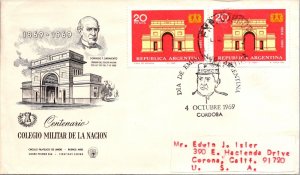 Argentina 1969 FDC - 100 Yrs Colegio Militar De La Nacion - Cordoba - J85