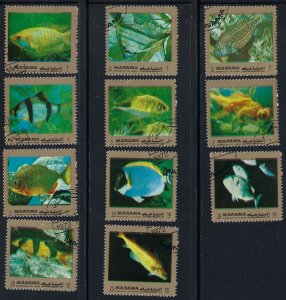 MANAMA Mi 929-940  CTO  SCV $5.00 BIN $2.25  MARINE LIFE