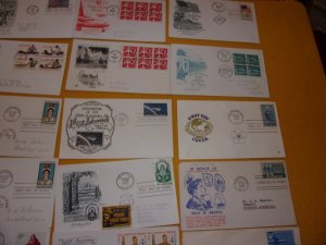 US FDC COLLECTION, ALL W/CACHET,