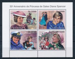 [48712] Sao Tome & Principe 2011 Princess Diana 50th Birthday MNH Sheet