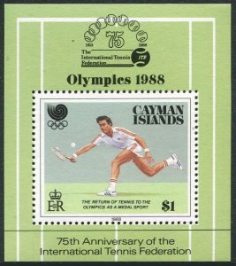 Cayman 598-600,601, MNH. Olympics Seoul-1988. Cycling, Team Jet, Yachting,Tennis