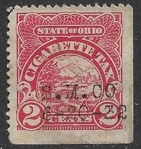 USA OHIO 1931 2c Cigarette Tax Revenue C3 VFU