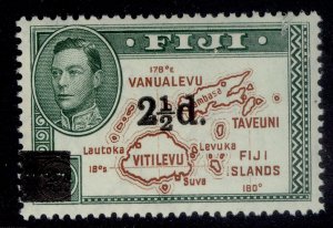 FIJI GVI SG267, 2½d on 2d brown & green, NH MINT.