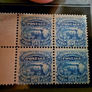 114 XF block of 4 MINT OG Perfect G Grill and spectacular GUM CSV 1250.00