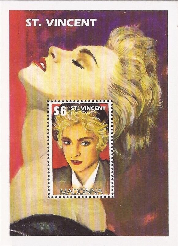 St Vincent - 1991 Legendary Diva Madonna - Souvenir Sheet #1504