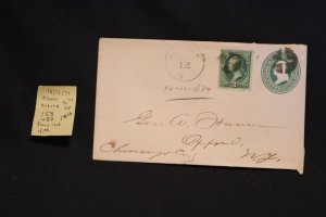 US 158 & U82 cover Albany NY (fancy cancels) to Oxford NY (#1810)
