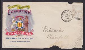 Canada, 1901 Nova Scotia Provincial Exhibition Cover, color illustration