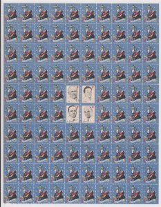 United States National Christmas Seal Sheets (1946, Printers Mark E) Pane of 100