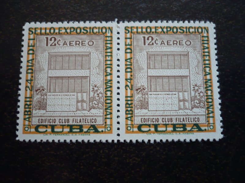 Stamps - Cuba - Scott#570 & C156 - MNH Set in Pairs