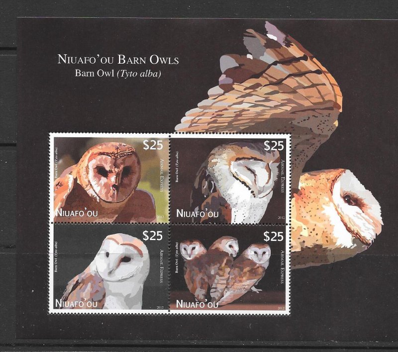 BIRDS - NIUAFO'OU #CE5  BARN OWLS  MNH