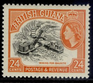 BRITISH GUIANA QEII SG360, 24c black & bright orange, NH MINT. 
