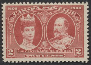 Canada #98 2c Quebec Tercentenary F-VF Mint OG NH