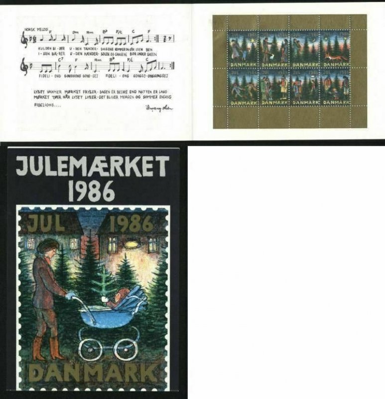 Denmark. Christmas Seals 1986. Souvenir Folder. Christmas In The Forest