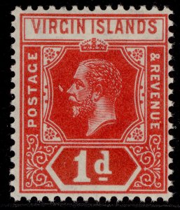 BRITISH VIRGIN ISLANDS GV SG70, 1d deep red, NH MINT.