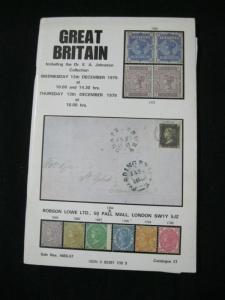 ROBSON LOWE AUCTION CATALOGUE 1979 GREAT BRITAIN 'JOHNSTON' COLLECTION