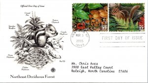 FDC 2005 SC #3899 Northeast Deciduous Forest - New York, Ny - Pair - J2915