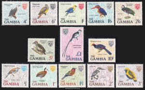 Gambia Scott 215-227 Mint never hinged.