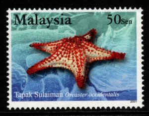 MALAYSIA SG1046a 2001 MARINE LIFE 50s PERF 14 MNH