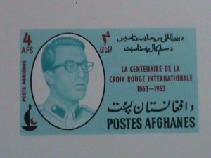 AFGHANISTAN  STAMP 1963 SC#662a CENTENARY OF RED CROSS IMPERF; MNH S/S SHEET.