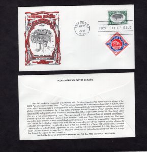 3505 Pan-American Inverts, set/4 FDC Artmaster