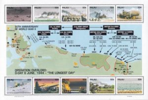 US 326 Trust Territories Palau NH VF WWII D-Day M/S