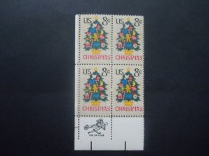 #1508 8c Christmas Tree Mr. Zip Block MNH OG VF