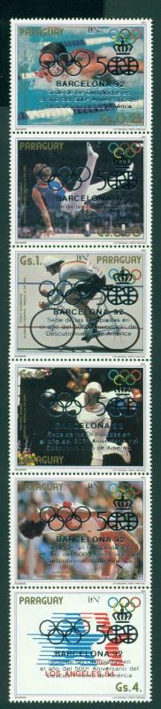 Paraguay Scott #2199 MNH OVPT Barcelona Olympics 500th Ann Discovery CV$8+