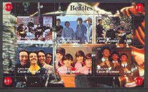 SACHA YAKUTIA - 2000 - The Beatles-Perf 6v Sheet-Mint Never Hinged-Private Issue