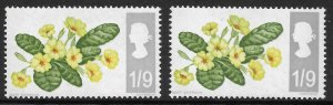 1967 Wild Flowers 1/9 (Phos) - Variety - sideways shift in colour UNMOUNTED MINT 