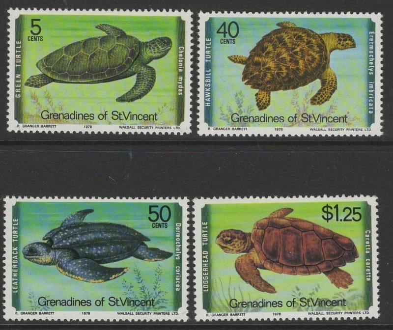 GRENADINES OF ST.VINCENT SG135/8 1978 TURTLES MNH